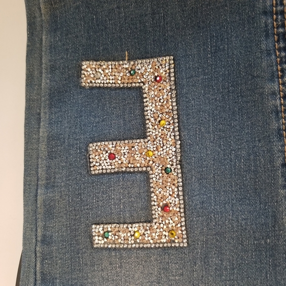 Size 14 LOVE Embroidered jeans - Picture 8 of 13